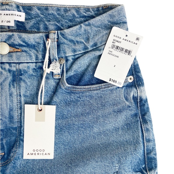 Good American Good Classic Jeans in Indigo Blue Size 2/26 New - Picture 12 of 13